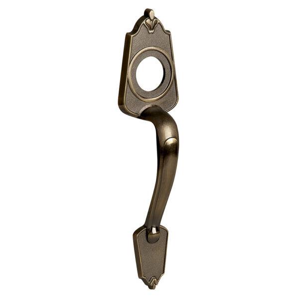 LJ77LA Jaladera para cerradura de sobreponer, latón antiguo, en caja Lock
