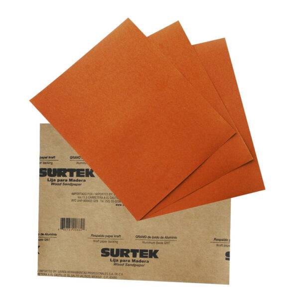 LMK100 Lija panel kraft para madera, grano 100 Surtek