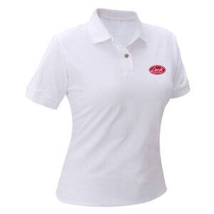 LPODBM Playera tipo polo para dama color blanco talla M Lock