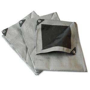 LR3X3 Lona de polietileno reforzada color gris, 3 x 3 m Surtek