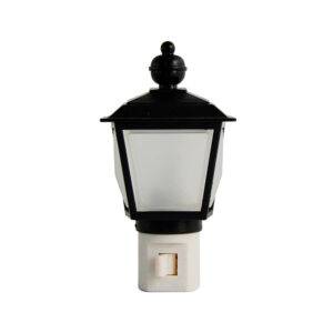 LUN09 Lámpara decorativa de noche, farol negro 4 W Foy