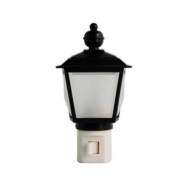 Lámpara decorativa de noche, farol negro 4 W Foy