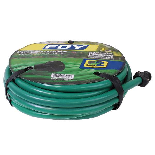 M12L15P Manguera para jardín lisa con conector plástico 2 capas 1/2", 15 m Foy