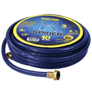 M12S10 Manguera para jardín tejido spider con conector metálico 1/2", 10 m Surtek