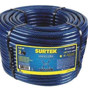 M12S100 Manguera para jardín tejido spider en rollo 1/2", 100 m Surtek