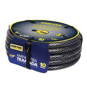 M12T20P Manguera para jardín tramada gris con conector plásticos 1/2", 20 m Surtek
