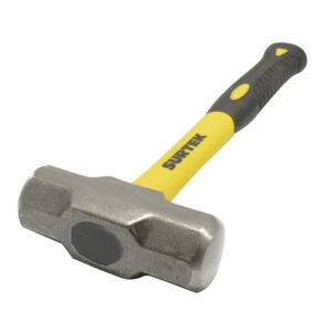 MARR3FV Marro octagonal cabeza forjada con mango corto de fibra de vidrio de 12", 3 lb Surtek