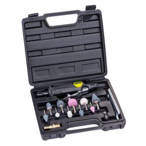 MTN414K Juego de moto-tool neumático recto con accesorios, 15 piezas Surtek