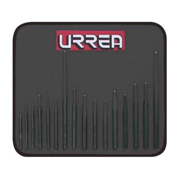 Juego de puntos, punzones, cinceles y botadores, 16 piezas Urrea