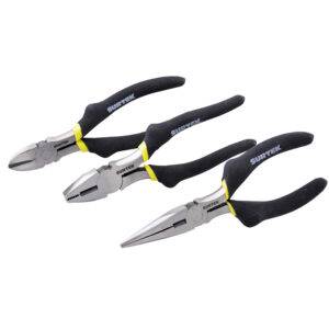 P01 Juego pinzas para electricista, 3 piezas Surtek