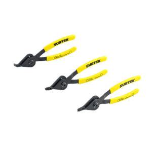 P02 Juego de pinzas para anillos de retención convertibles, 3 piezas Surtek