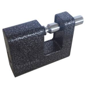 Candado de hierro para cortina metálica 80 mm, negro, llave estándar Prolok