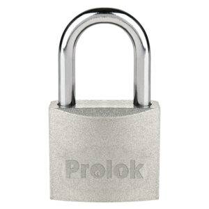 Candado de acero largo 45 mm, llave estándar, en caja Prolok