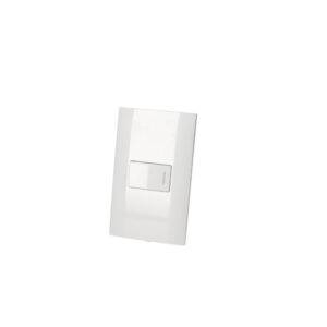 P421B Placa 1 Interruptor 1/3 3 vias, línea Americana, color blanco Surtek