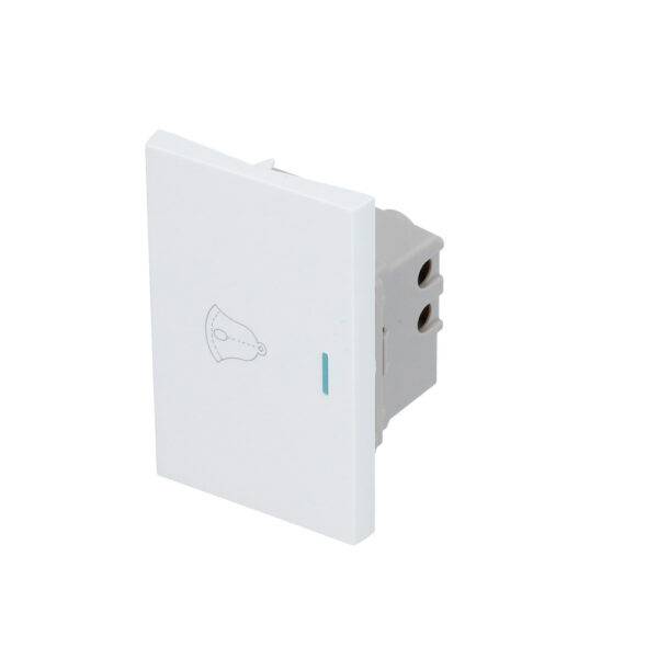 Interruptor para timbre 1/1, línea Premium, color blanco Surtek
