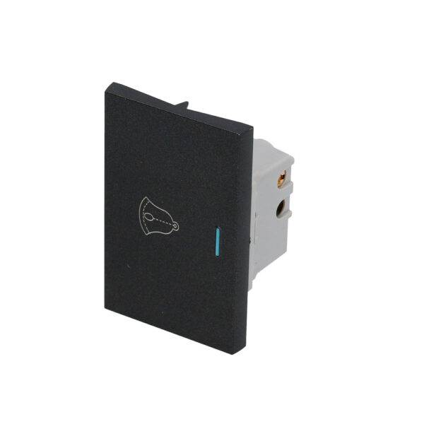 P604N Interruptor para timbre 1/1, línea Premium, color negro Surtek