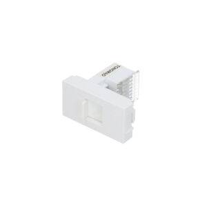 Toma para teléfono 1/3, línea Premium, color blanco Surtek