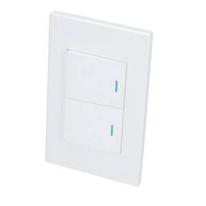 P622B Placa 2 Interruptor 1/2, línea Premium, color blanco Surtek
