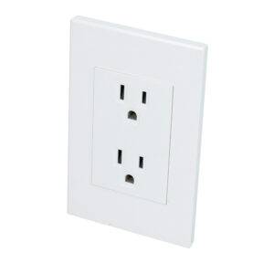 P627B Placa contacto dúplex 1/1, línea Premium, color blanco Surtek