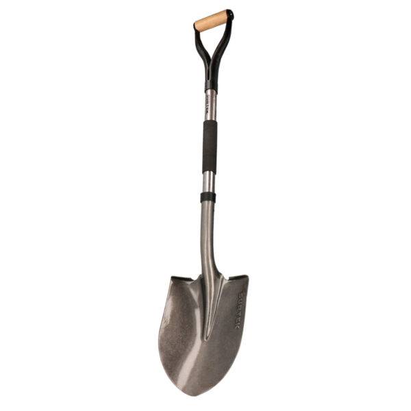 PALRM1 Pala con mango de madera con puño contractor grip, redonda Surtek