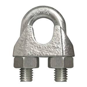 PER3A Perro de hierro maleable para cable de acero tipo alemán 1/4" Surtek