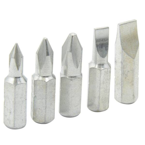 PF515 Juego combinado de puntas phillips y planas de 1" hexágono de 1/4", 5 piezas en blíster Surtek