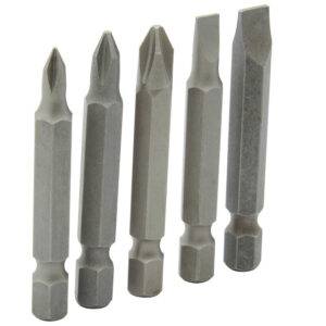 Juego combinado de puntas phillips y planas de 2" hexágono de 1/4", 5 piezas en blíster Surtek