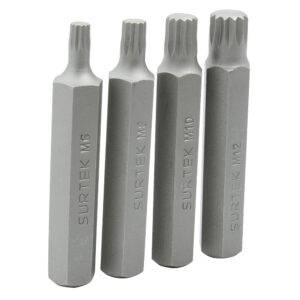 PFB4 Juego de puntas bristol hexágono de 1/4", 4 piezas Surtek