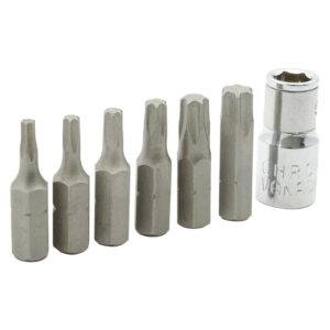 PFT7 Juego de puntas Torx hexágono de 1/4" con adaptador, 7 piezas en blíster Surtek