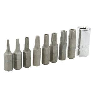 PFT9 Juego de puntas torx de seguridad hexágono de 1/4", 9 piezas en blíster Surtek