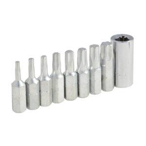 PFTX9 Juego de puntas Torx hexágono de 1/4", 4 piezas en blíster Surtek
