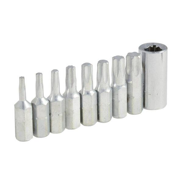 PFTX9 Juego de puntas Torx hexágono de 1/4", 4 piezas en blíster Surtek