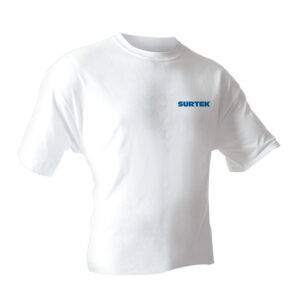 PLA100C Playera cuello redondo color blanco talla CH Surtek
