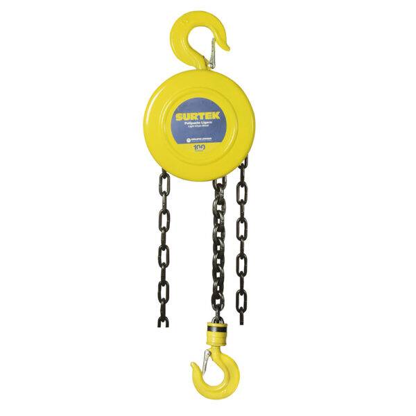 POLAC2L Polipasto manual 1 ramal, 1 ton, cadena 2.5 m Surtek