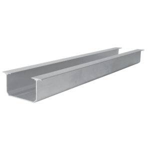 RIALT2 Riel tipo TT para clóset 2 m, de aluminio Lock