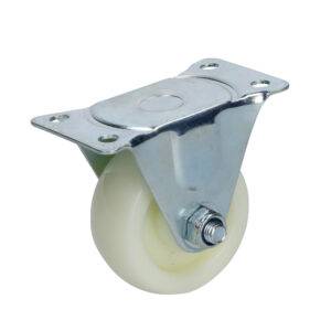 Rodaja de polipropileno blanca fija 2-1/2" Surtek