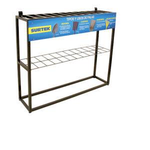 RPALA Rack de piso para palas y escobas 122 x 30 x 102 cm Surtek