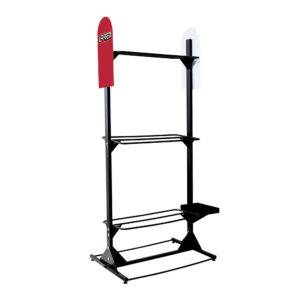 Exhibidor de piso vertical para 3 podadoras y accesorios 86.5 x 60 x 193 cm Surtek