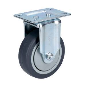 Rodaja de TPR gris fija 4" Surtek