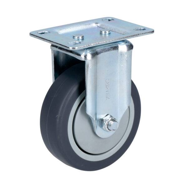 RT10F Rodaja de TPR gris fija 4" Surtek