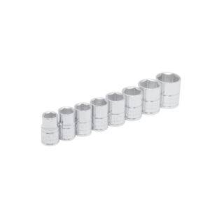 Juego de dados cuadro de 3/8", 6 puntas, métricos, 8 piezas Urrea