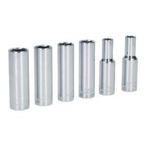 S11M Juego de dados largos cuadro de 1/2", 6 puntas, métricos, 6 piezas Surtek