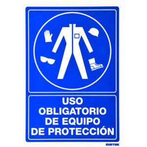 Señal "Uso obligatorio de equipo de protección" Surtek