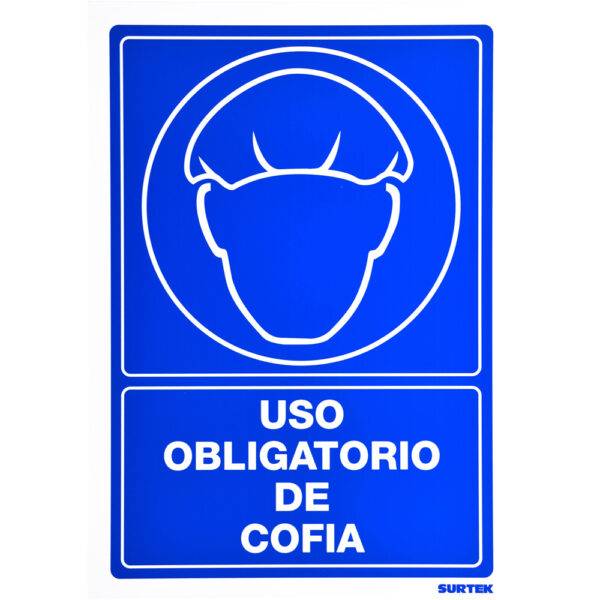 SES25 Señal "Uso obligatorio de cofia" Surtek