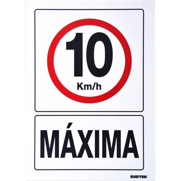 SES50 Señal "10 km/h máxima" Surtek