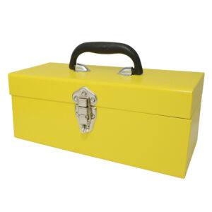 TB12 Caja portaherramientas metálica color amarillo 17" x 6-1/4" x 6-1/4" Surtek