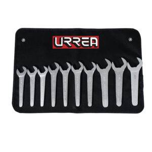 U3500AM Juego de llaves de servicio satinadas métricas, 10 piezas en estuche Urrea