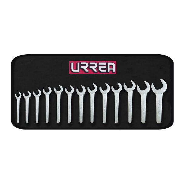 U3500B Juego de llaves de servicio satinadas en pulgadas, 13 piezas en estuche Urrea