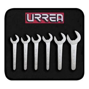 U3500BM Juego de llaves de servicio satinadas métricas, 6 piezas en estuche Urrea