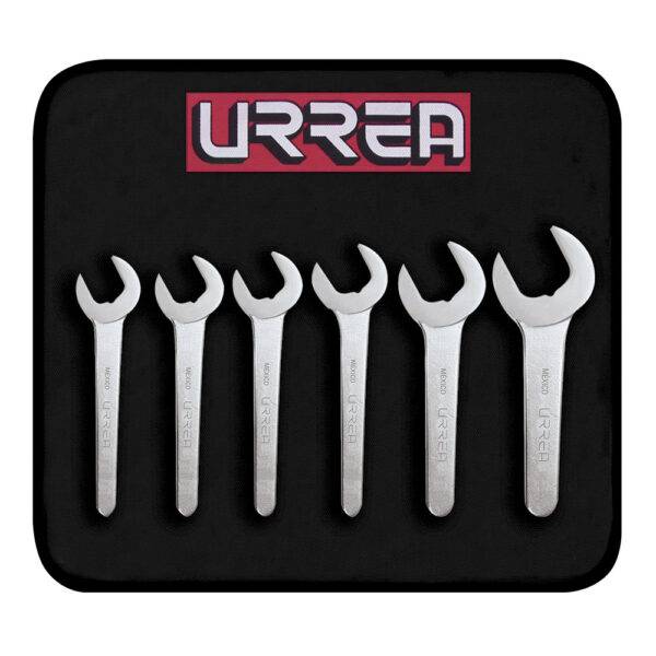 U3500BM Juego de llaves de servicio satinadas métricas, 6 piezas en estuche Urrea